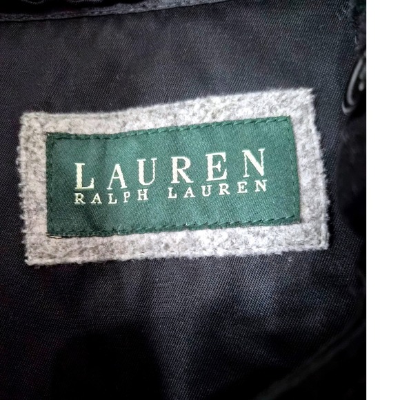 Lauren Ralph Lauren Black Double Breasted‎ Trench Coat Mens Size 42R - Picture 2 of 7